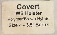 Versacarry Covert IWB Holster, Size 4 for 3.5&rdquo; Barrel, Right-Handed, Leather/Polymer Hybrid With Moxy Socks (FL 10) - 4