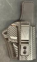 Versacarry Compound Custom IWB Holster, Springfield XDM, Polymer/Water Buffalo Leather, Black, RH With Moxy Socks (FL 10) - 2