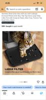 Hapaw Stainless Steel Enclosed Cat Litter Box Kit with Dual Entry, Flip-Top Lid, and Accessories - 7