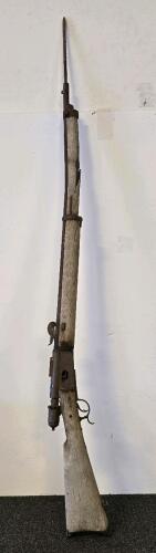 Swiss Vetterli M.81 Rifle Turned Home Decor/Yard Decor, 52" Length, Relic Condition