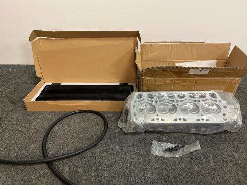 Aluminum DOHC 4-Cylinder Cylinder Head and Universal Plate/Fin Oil Cooler Kit with Hose