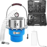 Pneumatic Brake Bleeder Kit, 5L Stainless Tank, 140 PSI, 13ft Hose, Universal & Vehicle Adapters