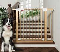 Pressure-Mounted Safety Gate, 30" Height, Adjustable Width up to 36.25", Auto-Close Feature