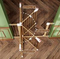 Pressure-Mounted Safety Gate, 30" Height, Adjustable Width up to 36.25", Auto-Close Feature - 3