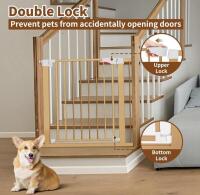 Pressure-Mounted Safety Gate, 30" Height, Adjustable Width up to 36.25", Auto-Close Feature - 5