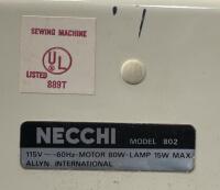Necchi 802 Mechanical Sewing Machine, 80W Motor, 115V, Free Arm, Includes Foot Pedal (FL 5000) - 5