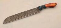 Handcrafted Damascus Steel Chef Knife Set &ndash; 4-Piece with Multicolor Wood Handles - 4