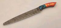 Handcrafted Damascus Steel Chef Knife Set &ndash; 4-Piece with Multicolor Wood Handles - 5