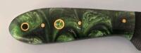 Custom Handcrafted Kiritsuke-Style Knife with Resin Handle and Leather Sheath - 3