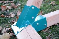 Heavy-Duty A-Frame Swing Set Corner Brackets, Green Powder-Coated, for 4x4 & 4x6 Lumber $250 value - 6
