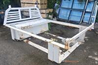 RKI Utility Truck Flatbed with Integrated Headache Rack and Tool Box, 8'4"x6", Steel Construction - 2