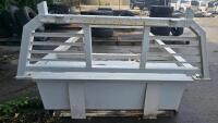RKI Utility Truck Flatbed with Integrated Headache Rack and Tool Box, 8'4"x6", Steel Construction - 3
