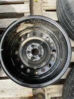 16-Inch Black Steel Wheel Rim, 5x114.3 Bolt Pattern, Part Number 0833.75
