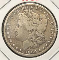 1880 Morgan Silver Dollar, Philadelphia Mint, 90% Silver, VF-XF, Historic U.S. Coin - 3