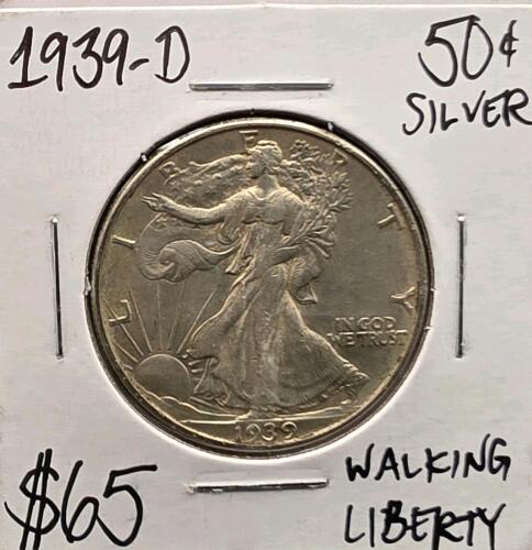 1939-D Silver Walking Liberty Half Dollar