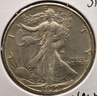 1939-D Silver Walking Liberty Half Dollar - 2