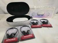 Oculus Quest 2 VR Headset 256GB + Carrying Case & 4 Koss KPH7 Headphones, New in Box