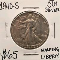 1940-S Silver Walking Liberty Half Dollar