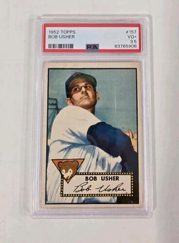 1952 Topps Bob Usher #157 PSA 3.5 VG+ Chicago Cubs Outfielder