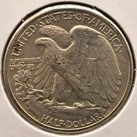 1941 AU55 Silver Walking Liberty Half Dollar - 4