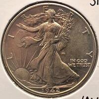 1942-D Silver Walking Liberty Half Dollar - 2