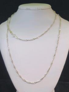 Sterling Silver 925 Italy Rope Chain Necklace