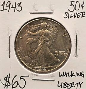 1943 Silver Walking Liberty Half Dollar