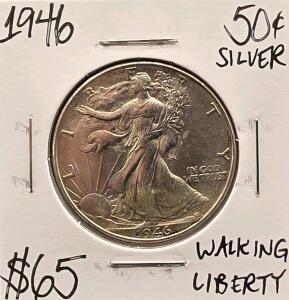 1946 Silver Walking Liberty Half Dollar