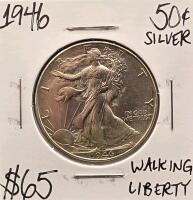 1946 Silver Walking Liberty Half Dollar