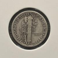 1935 & 1936 Mercury Dimes, 90% Silver, Philadelphia Mint, Circulated, Adolph Weinman Design - 5
