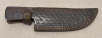Custom Fixed Blade Knife with Patterned Steel Blade and Contoured Handle - 5