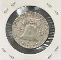 1960-D Franklin Half Dollar, 90% Silver, Denver Mint, Circulated U.S. Coin - 2