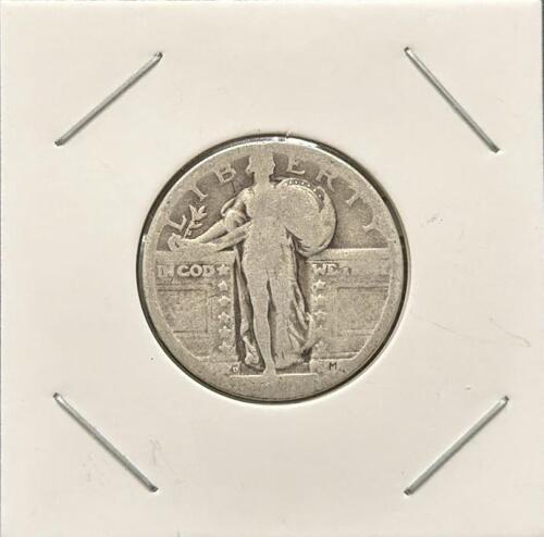 Standing Liberty Quarter, Denver Mint, 90% Silver, Circulated, Eagle Reverse, MacNeil Design