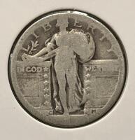 Standing Liberty Quarter, Denver Mint, 90% Silver, Circulated, Eagle Reverse, MacNeil Design - 3