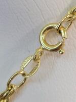 Consignor States 14K Italian Gold Rope Chain Necklace with Teardrop Black Onyx Pendant, Spring Ring Clasp - 4