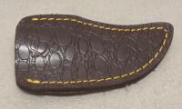 Custom Damascus Fixed-Blade Knives, Bowie & Skinner, Mosaic Pin Handles, Leather Sheaths - 8