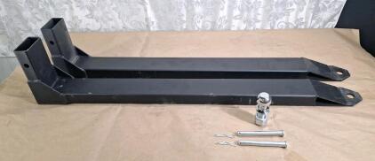 (1) Pair Of Heavy Duty Pallet Forks W/ 1-7/8" Trailer Hitch Ball