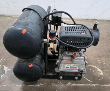 Portable Electric Air Compressor, Twin Stack, 4 Gallon, 2 HP, 125 PSI