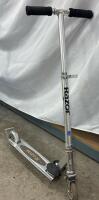 Razor A Kick Scooter, Aluminum Frame, Silver, Folding, 100mm Urethane Wheels, Rear Fender Brake