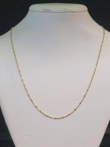 Gold Rope Chain Necklace, Spring Ring Clasp