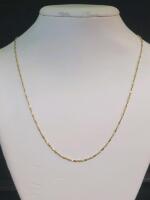 Gold Rope Chain Necklace, Spring Ring Clasp