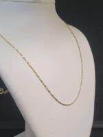 Gold Rope Chain Necklace, Spring Ring Clasp - 2