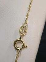 Gold Rope Chain Necklace, Spring Ring Clasp - 3