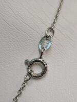 Sterling Silver Necklace with Smokey Quartz Solitaire Pendant, STERLING Stamped - 4