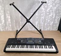 (1) Electronic Keyboard W/ AC Adapter & Stand - 2