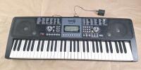 (1) Electronic Keyboard W/ AC Adapter & Stand - 3