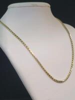 925 Gold-Plated Italian Box Chain Necklace, 18" Length, Spring Ring Clasp - 2