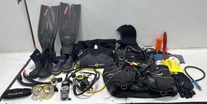 Mares Fins, Aqua Lung Wetsuit & BC, Suunto Dive Set &ndash; Complete Scuba Gear Kit with Accessories