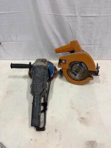 Black & Decker 7399 7-1/4" Circular Saw 120V with IRWIN Blade & Vintage Electric Buffer/Polisher