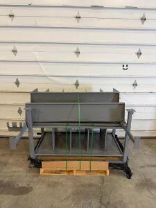 Heavy-duty Metal Van Shelving Rack, 60"x24"x50", 2-Tier, 10 Compartments, Gray Steel, Brackets